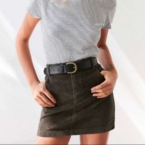 BDG Green Corduroy Mini Skirt